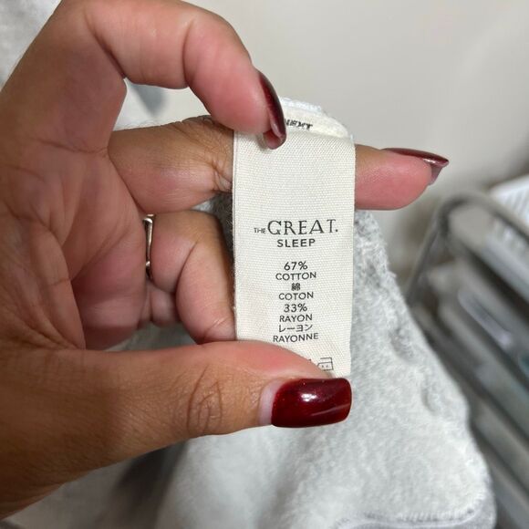 The Great Sleep Gray Robe with Red Hearts size 2/3 - Picture 3 of 10